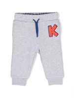 Kenzo Kids legging à logo brodé - Gris - thumbnail