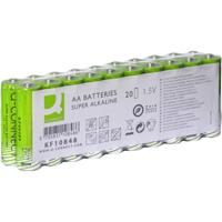 Q-CONNECT batterij, alkaline, AA, pak van 20 stuks