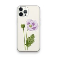 Purple poppy: iPhone 12 Pro Max Transparant Hoesje