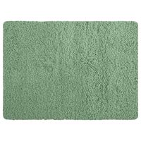 Badkamerkleedje/badmat tapijt - voor op de vloer - groen - 50 x 70 cm - langharig - thumbnail