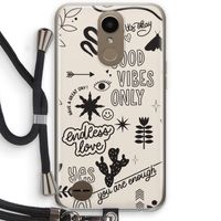 Good vibes: LG K10 (2017) Transparant Hoesje met koord