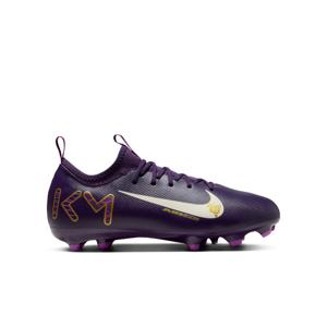 Nike Zoom Mercurial Vapor 16 Mbappé Academy Gras / Kunstgras Voetbalschoenen (MG) Kids Paars Goud Wit