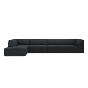 Windsor & Co Sao Hoekbank met Chaise Longue Links - 5-zits - Ribstof - Blauw