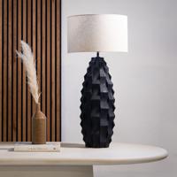 Tafellamp Matteo Zwart Hout 40cm - Giga Meubel - thumbnail