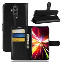 Huawei Mate 20 Lite Wallet Case met Magnetische Sluiting - Zwart