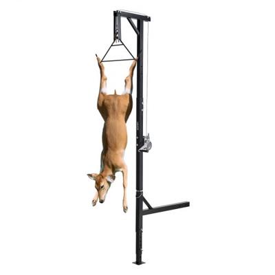 VEVOR Wildtakel met lier en mechaniek, capaciteit 181 kg, op vrachtwagen gemonteerd wildtakel met 5,08 cm ontvanger, 360 graden draaibare as en verstelbare hoogte, voor het villen en schoonmaken van wild bij de jacht op wild