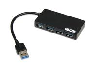 iBox IUH3F56 interface hub USB 3.2 Gen 1 (3.1 Gen 1) Type-A 5000 Mbit/s Zwart