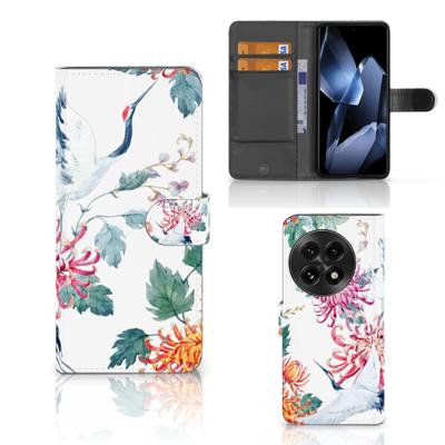 OnePlus 13 | Telefoonhoesje | Met pasjeshouder | Bird Flowers