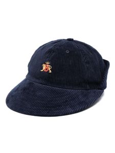 Baracuta casquette en velours côtelé à logo brodé - Bleu