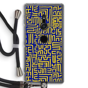 Majorelle Blue Print: Sony Xperia XZ2 Transparant Hoesje met koord