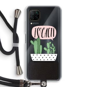 I love cacti: Huawei P40 Lite Transparant Hoesje met koord