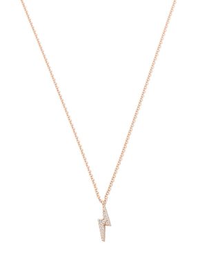 MARIA TASH collier Lightning Bolt en or rose 18ct pavé de diamants