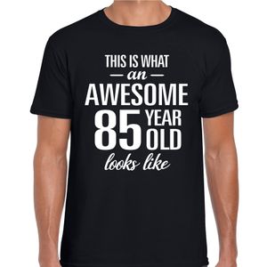 Awesome 85 year / 85 jaar cadeau t-shirt zwart heren