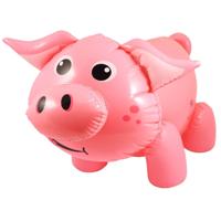 Opblaasbare big - varken - roze - 55 cm - Varken/big dieren