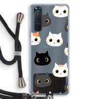 Katten: Sony Xperia 5 II Transparant Hoesje met koord