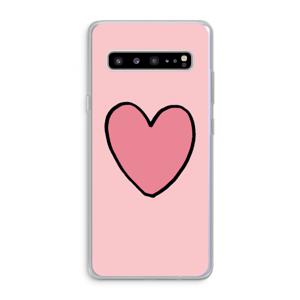 Hartje: Samsung Galaxy S10 5G Transparant Hoesje