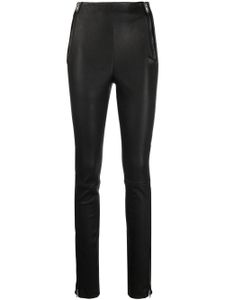 Helmut Lang pantalon zippé à taille haute - Noir