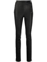 Helmut Lang pantalon zippé à taille haute - Noir