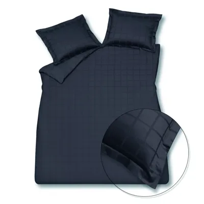 Vandyck home 78 check 300tc blue ink dekbedovertrek