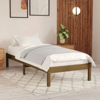 Bedframe massief grenenhout honingbruin 100x200 cm - thumbnail