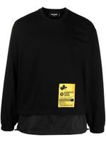 DSQUARED2 sweat à patch logo - Noir - thumbnail