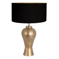 Steinhauer TafellampBrass brons met zwarte kap - 3969BR