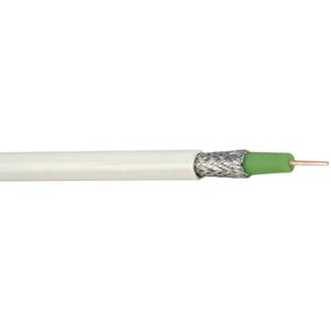 Hama 86684 Coaxkabel Buitendiameter: 6.90 mm 75 Ω 100 dB Wit, Groen per meter