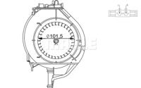 Interieurventilatie MAHLE, Diameter (mm)101mm, Spanning (Volt)12V, u.a. für Audi