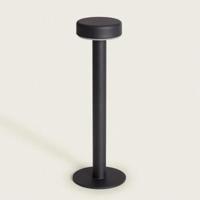 Oplaadbare tafellamp ingebouwde LED dimbaar &apos;Pam&apos;-Zwart 30cm