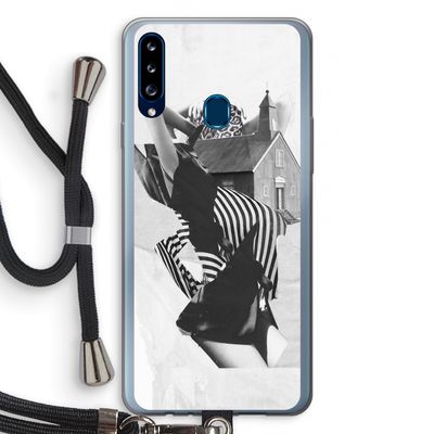 House: Samsung Galaxy A20s Transparant Hoesje met koord