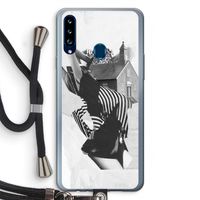 House: Samsung Galaxy A20s Transparant Hoesje met koord