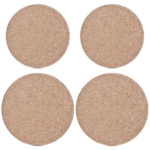 Set van 4x pannenonderzetters kurk rond 20 en 23 cm - Panonderzetters