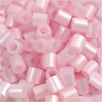 NABBI Strijkkralen, afm 5x5 mm, gatgrootte 2,5 mm, medium, roze parelmoer (32259), 1100 stuk/ 1 doos