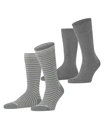 Burlington 2-paar Everyday heren sokken - Stripe - Biologisch katoenen sokken met streep print