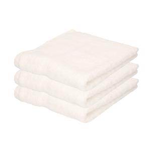 Towelcity Luxe badhanddoek - 3x - wit - 50 x 90 cm - 550 grams - Badkamer textiel - Katoen