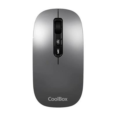 Wireless muis CoolBox Ratón W02-IA Wit Grijs 1600 dpi