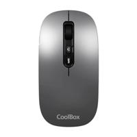 Wireless muis CoolBox Ratón W02-IA Wit Grijs 1600 dpi