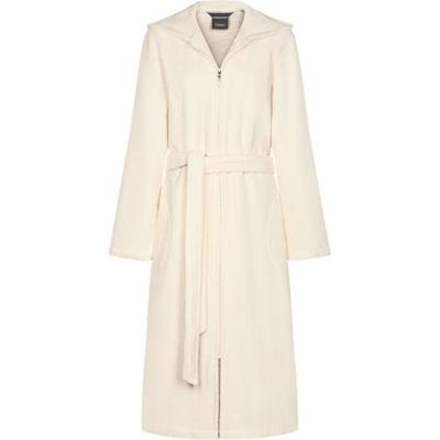 Cawö Cawo Dames Badjas met Capuchon en Ritssluiting 837 champagne 44/46