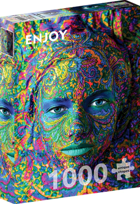 Woman with Color Art Makeup Puzzel 1000 Stukjes