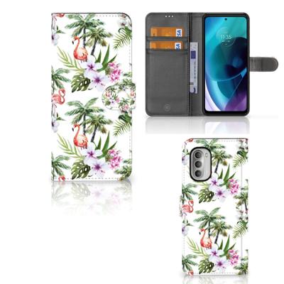 Motorola Moto G51 5G | Telefoonhoesje | Met pasjeshouder | Flamingo Palms