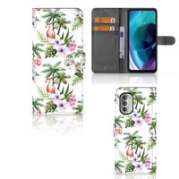 Motorola Moto G51 5G | Telefoonhoesje | Met pasjeshouder | Flamingo Palms