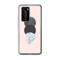 Marmeren cirkels: Huawei P40 Pro Transparant Hoesje