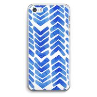 Blauwe pijlen: iPhone 5 / 5S / SE Transparant Hoesje