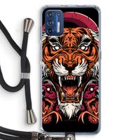 Tiger and Rattlesnakes: Motorola Moto G9 Plus Transparant Hoesje met koord