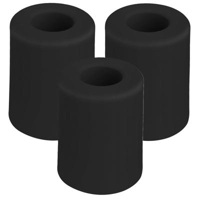 Benson Deurbuffers / deurstoppers rubbers - 3x - zwart -50 x 35 mm - met schroefbevestiging