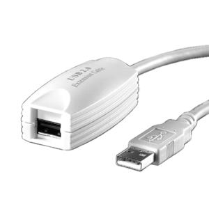 VALUE USB 2.0 verlengset, 1 poort, wit 5m