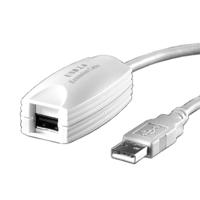 VALUE USB 2.0 verlengset, 1 poort, wit 5m - thumbnail