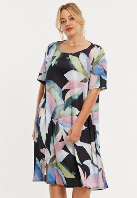 Yoek Jurk swing PASTEL | Zwart | Maat 42/44