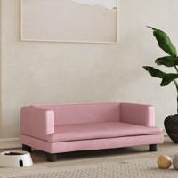 Hondenmand 80x45x30 cm fluweel roze