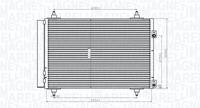 Condensor, airconditioning MAGNETI MARELLI, u.a. für Citroën, Peugeot, DS